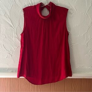 Aura Elegant Crimson Sleeveless Top
